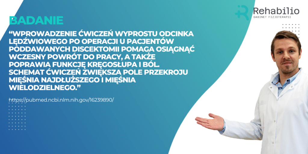Ćwiczenie mięśni grzbietu po discektomii – leżenie na brzuchu